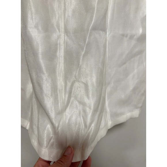 Lulus White Shimmer Strappy Back Sleeveless Mini Dress Size S NWT - Picture 7 of 9